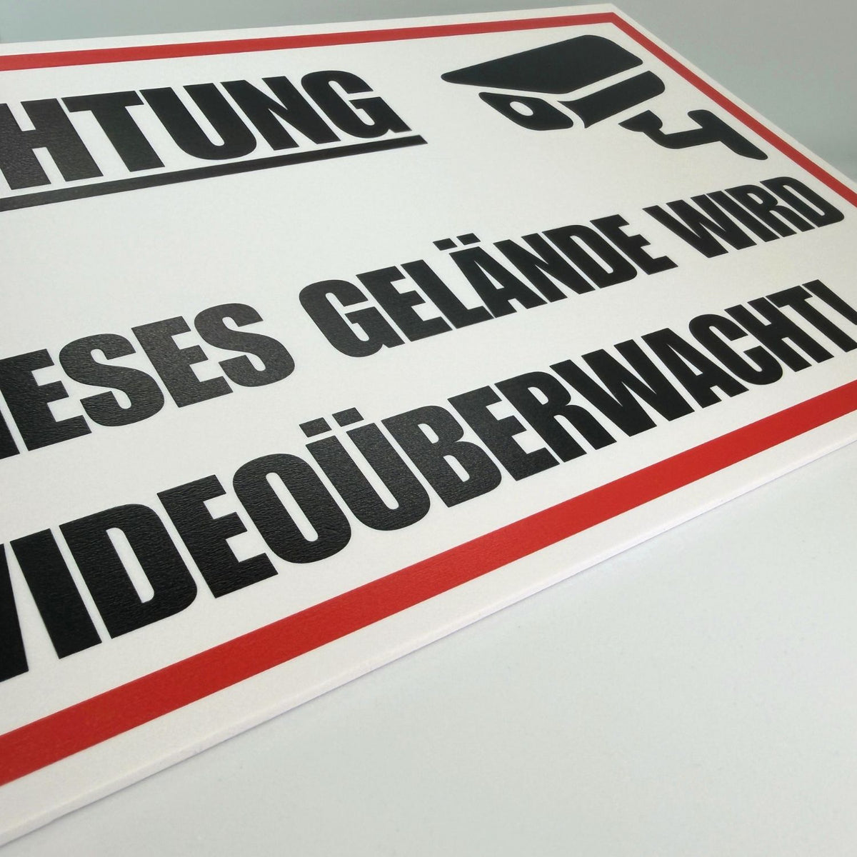 Achtung Gelände videoüberwacht Schild