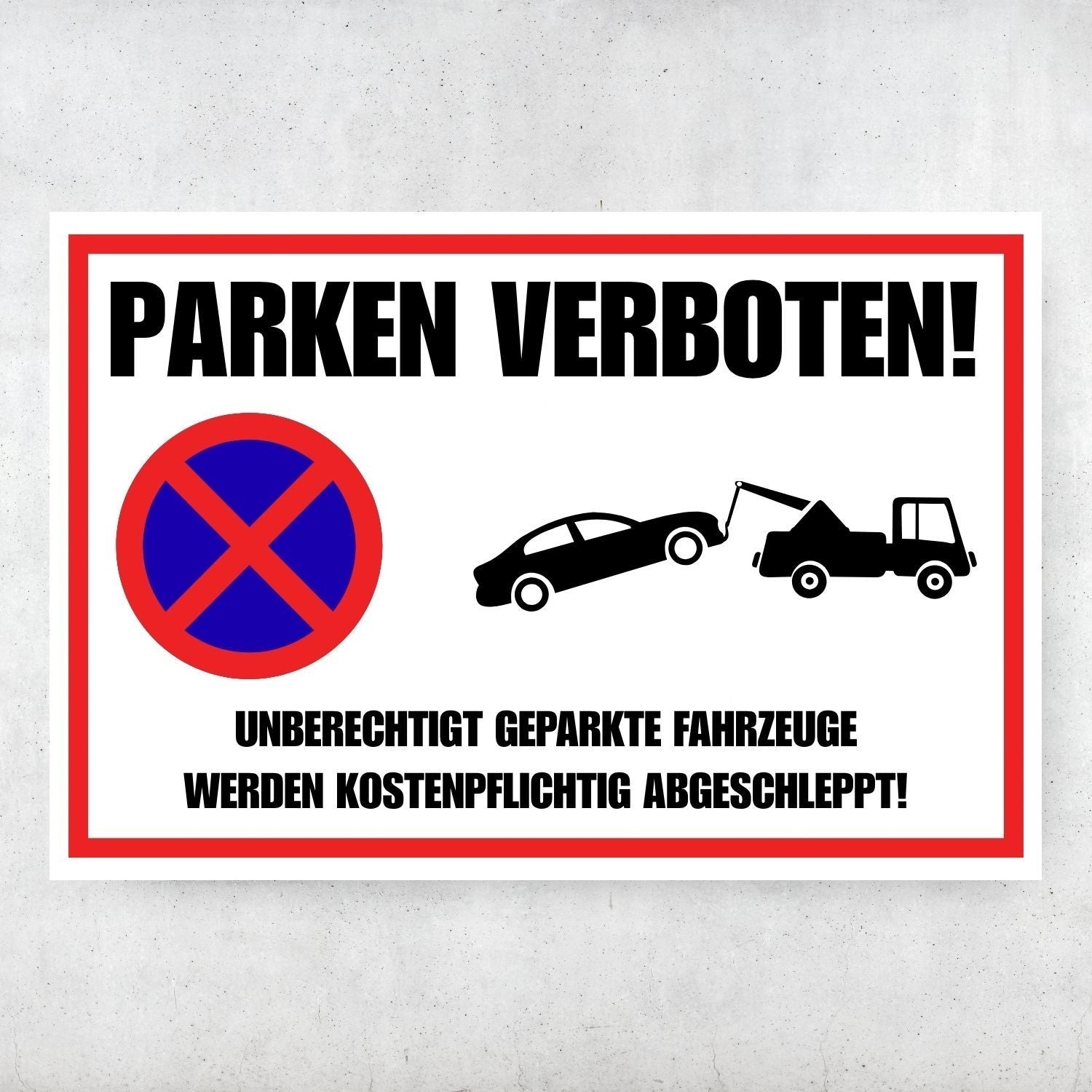 Parken verboten Schild 30x20cm
