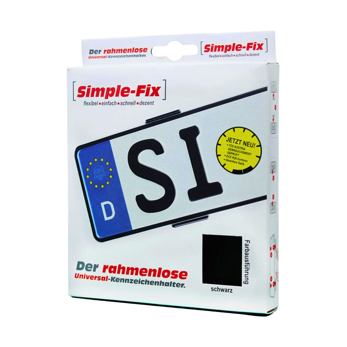 Rahmenloser Kennzeichenhalter Simple-Fix