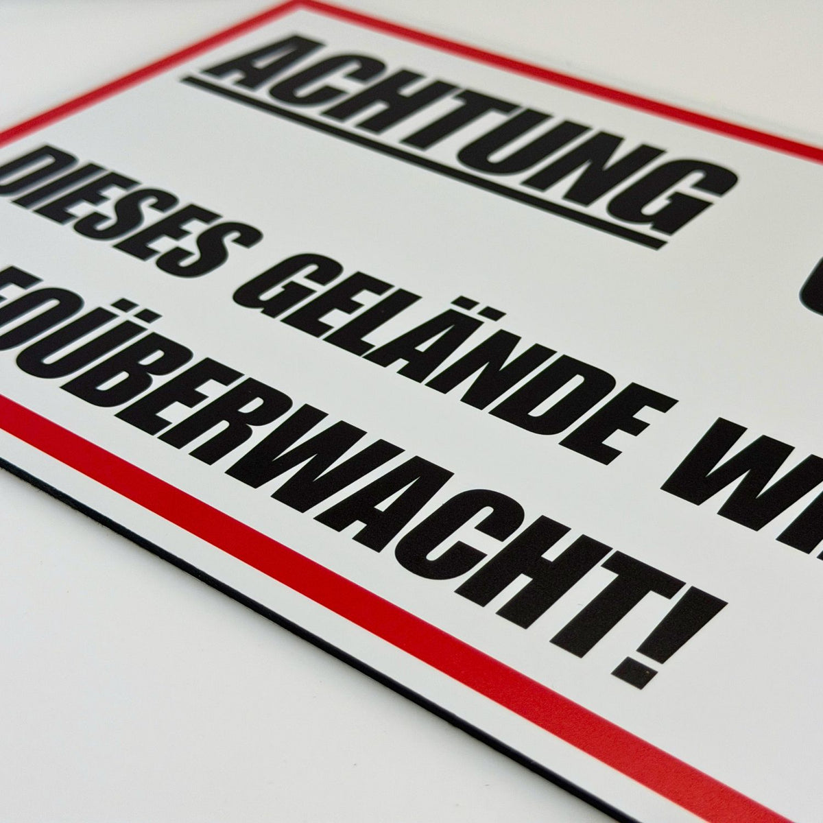 Achtung Gelände videoüberwacht Schild