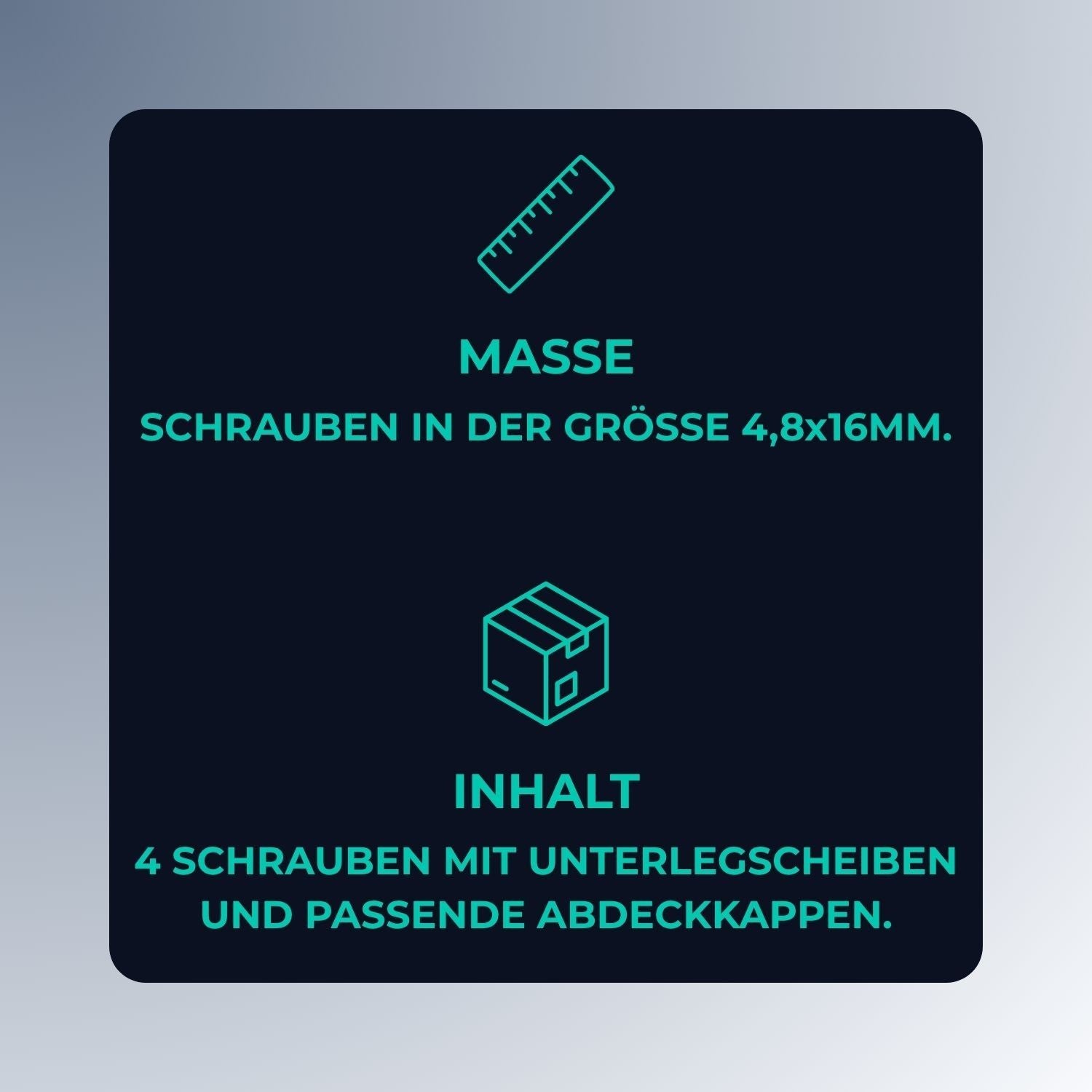 Kennzeichen Schrauben Ansicht 2